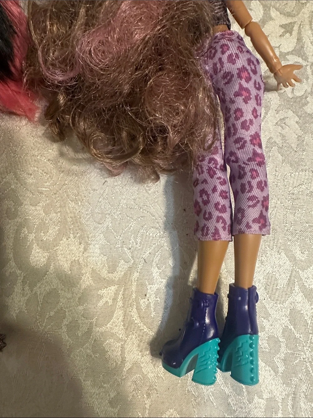Pair of Monster High Dolls with Pink & Purple Outfits
